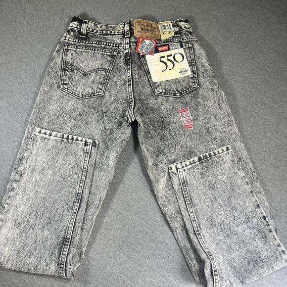 Vtg Levis 550 White Washed USA Made 80s Deadstock Jeans NWT 31 X 30 Relaxed fit - Picture 5 of 8